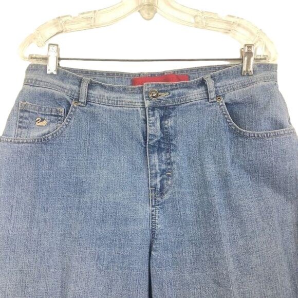 Gloria Vanderbilt Women’s Straight Leg Jeans 12 Short High Waist Blue Stretch - Picture 4 of 10